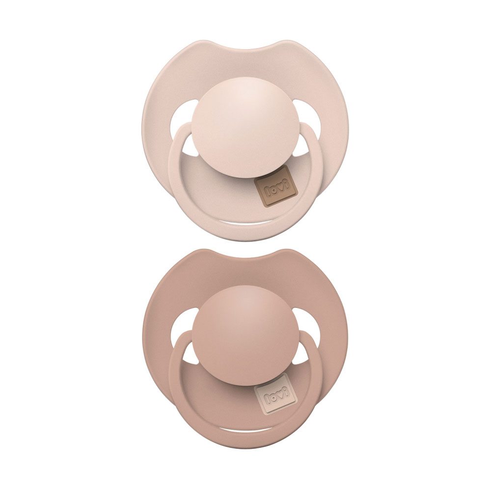 Пустушка LOVI Prime силіконова, динамічна, Nude/Blush, від 18 місяців, 2 шт (34/407)